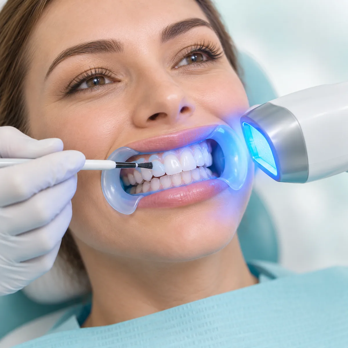 Professional in-clinic teeth whitening treatment